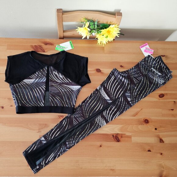 Babalu Fit Tops - Babalu Fit - Crop Top and Leggings set 2 pcs